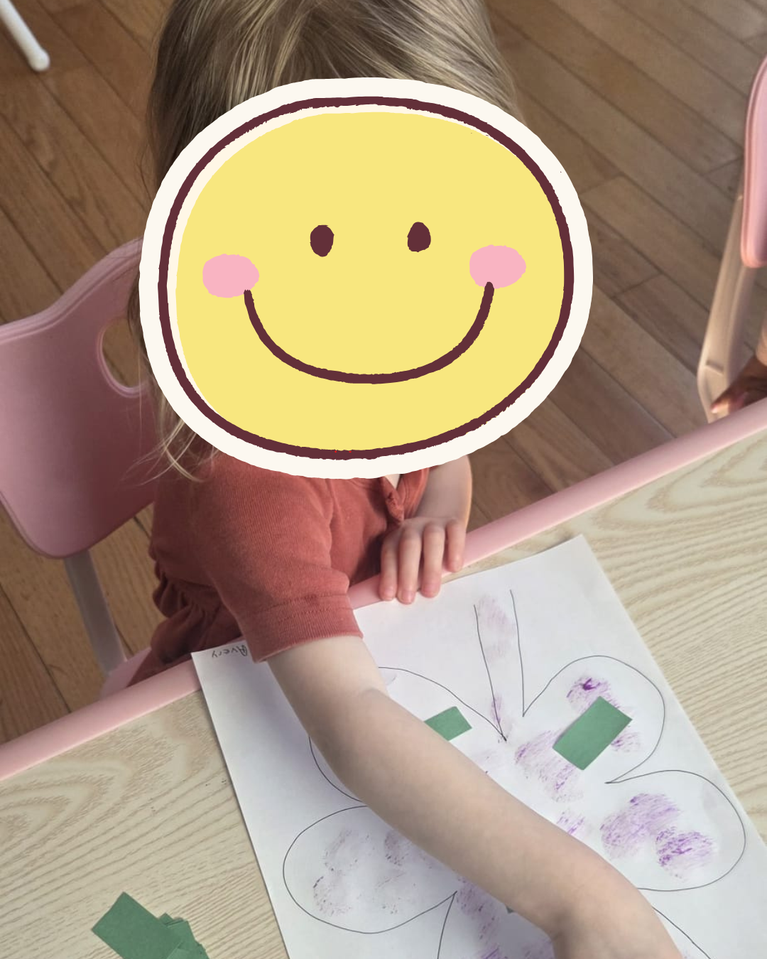Butterfly craft activity at GloryBer's